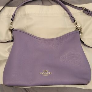 Coach Lavender Leather Shoulder Bag